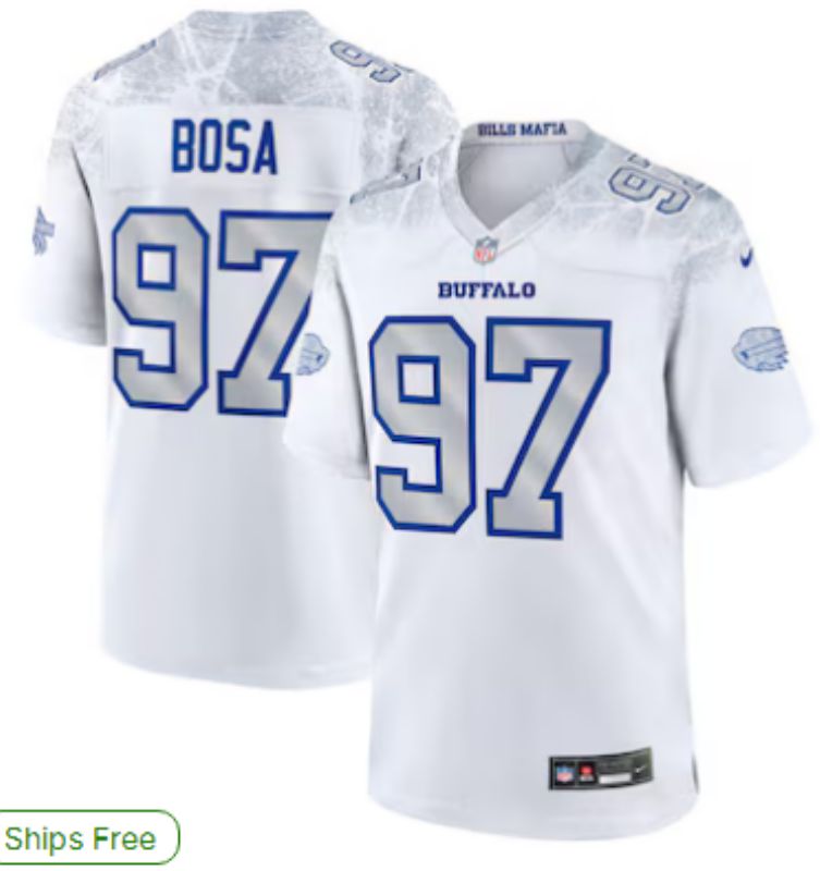 Men Buffalo Bills #97 Bosa Nike White 2025 Rivalries Collection Limited NFL Jersey->buffalo bills->NFL Jersey